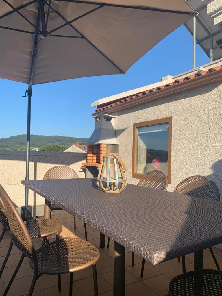 "Sanxenxo Holidays" Atico Con Garaje, Barbacoa Y Piscina A 5 Min Del Centro Luaran gambar